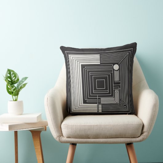 Geometric Depth Grid Kussen (Stoel)