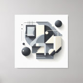 Geometric Depth Structure Canvas Afdruk (Voorkant)