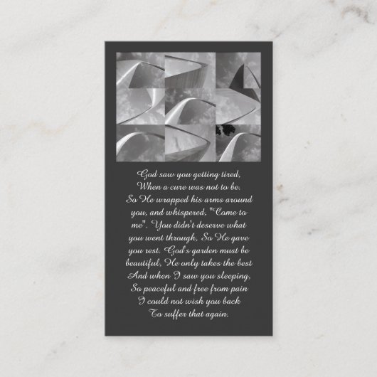 Geometric Design God Saw You White Gray Visitekaartje (Voorkant)