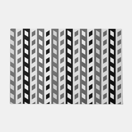 Geometric Design, gray, black, white, Deurmat (Voorkant)