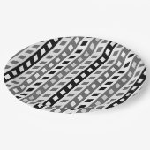 Geometric Design, gray, black, white, Papieren Bordje (Gekanteld)