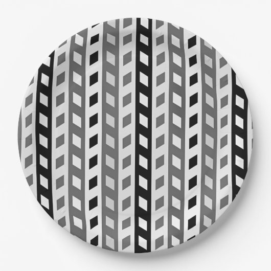 Geometric Design, gray, black, white, Papieren Bordje (Voorkant)