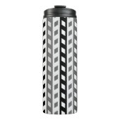 Geometric Design, gray, black, white, Thermosbeker (Voorkant)