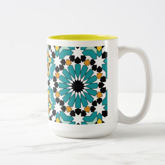 Geometric Design Mug Tweekleurige Koffiemok (Rechts)