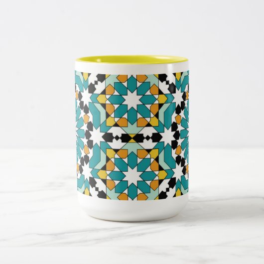 Geometric Design Mug Tweekleurige Koffiemok (Center)