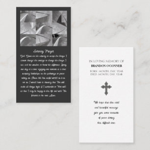 Geometric Design Serenity Gebed Wit en Grijs Visitekaartje