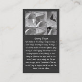 Geometric Design Serenity Gebed Wit en Grijs Visitekaartje (Voorkant)