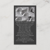 Geometric Design St Francios Prayer White Gray  Visitekaartje (Voorkant)