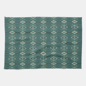 Geometric Diamond Abstract Teal Kitchen Towels Theedoek (Horizontaal)