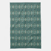 Geometric Diamond Abstract Teal Kitchen Towels Theedoek (Verticaal)