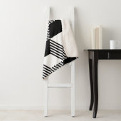 Geometric Diamond Black & White Sherpa Blanket Sherpa Deken (In situ)