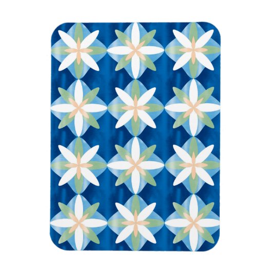 Geometric diamond flowers magneet (Verticaal)