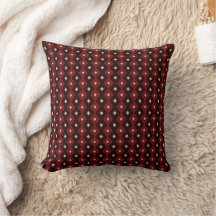 Geometric Diamond Pattern Black Brown