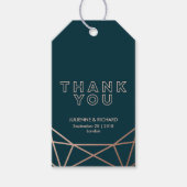 Geometric Diamond Weddenschap Hartelijk dank Cadeaulabel (Voorkant)