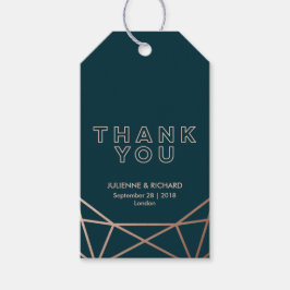 Geometric Diamond Weddenschap Hartelijk dank Cadeaulabel