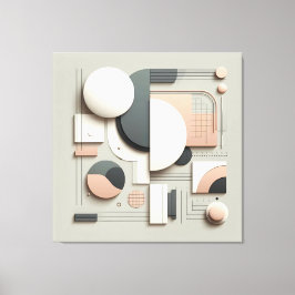 Geometric Dimensional Structure Canvas Afdruk