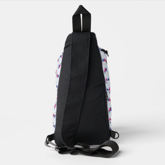 Geometric Dog Pattern Sling Bag (Achterkant)