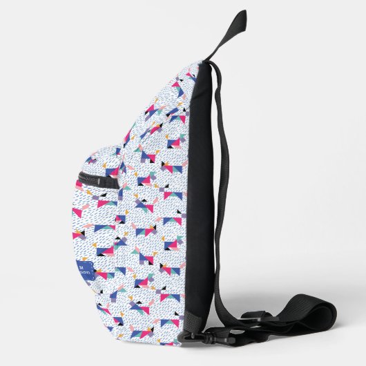 Geometric Dog Pattern Sling Bag (Rechts)