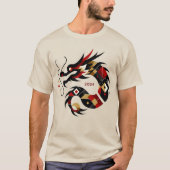 Geometric Dragon 2024 - Abstract sterrenbeeld T-shirt (Voorkant)