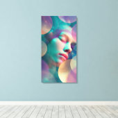 Geometric Dreams Abstract Sleeping Woman Canvas Ar Afdruk (Insitu (Houten vloer))
