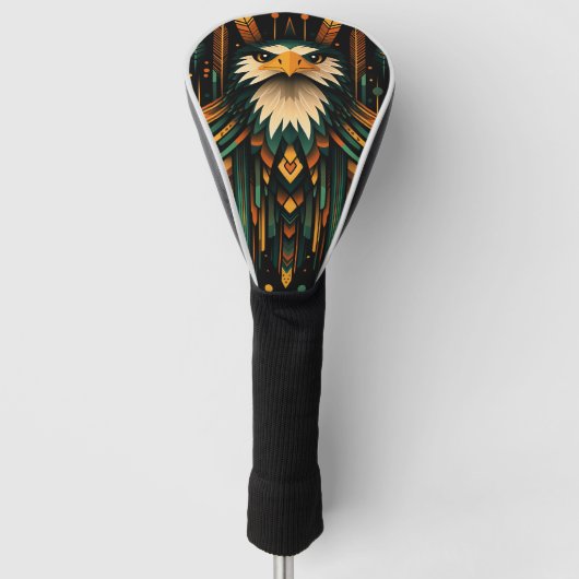 Geometric Eagle Illustration Golfheadcover (Voorkant)