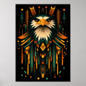 Geometric Eagle Illustration Poster (Voorkant)