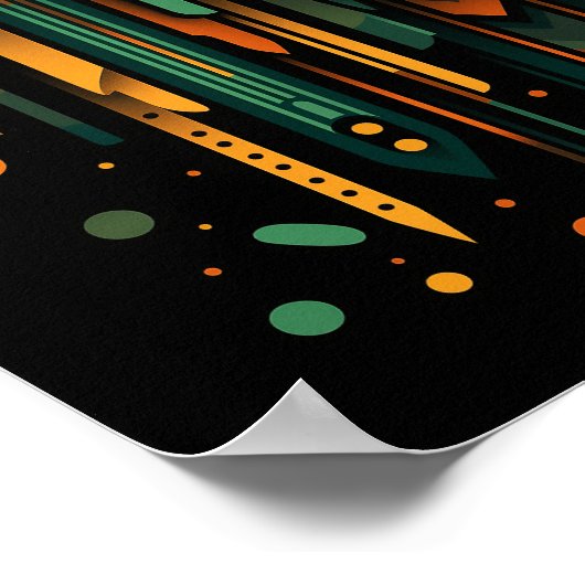 Geometric Eagle Illustration Poster (Hoek)