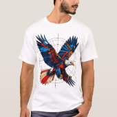Geometric Eagle – Mosaic Flight with Symbolic Prec T-shirt (Voorkant)
