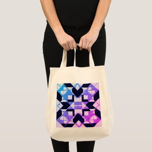 Geometric Eco Grocery Tas (Voorkant (product))