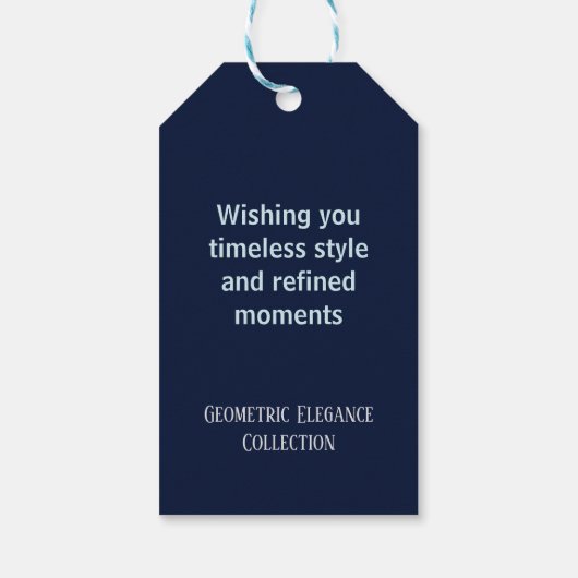 Geometric Elegance Cadeaulabel (Achterkant)