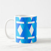 Geometric Elegance: The Blue Diamond Pattern Mug Koffiemok (Links)