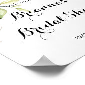 Geometric Elegant Gold Green Vrijgezellenfeest Wel Poster (Hoek)