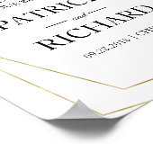 Geometric Elegant Greenery Wedding Welcome Sign Poster (Hoek)