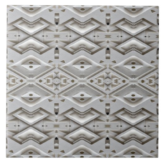 Geometric Embossed Diamond Pattern Tegeltje (Voorkant)