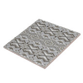 Geometric Embossed Diamond Pattern Tegeltje (Zijkant)