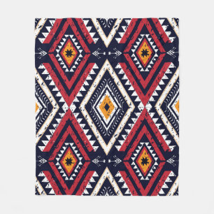 Geometric Ethnic Oriental: Traditional Seamless Fleece Deken