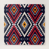 Geometric Ethnic Oriental: Traditional Seamless Legpuzzel (Horizontaal)