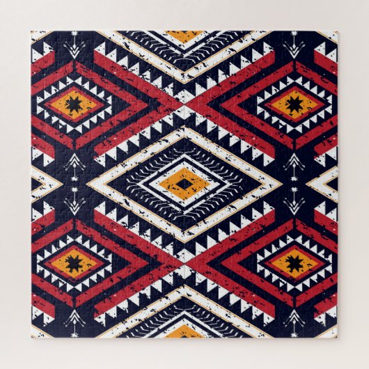 Geometric Ethnic Oriental: Traditional Seamless Legpuzzel (Verticaal)