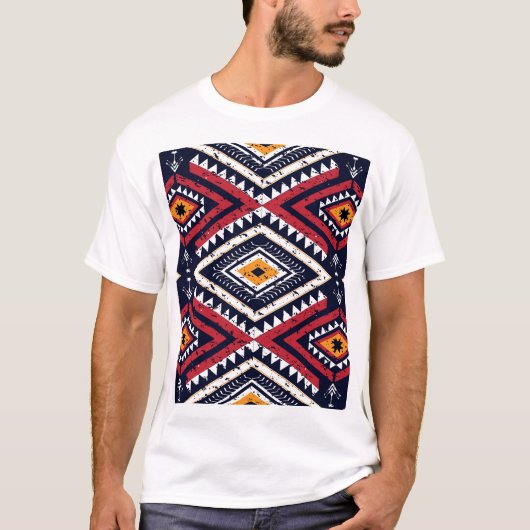 Geometric Ethnic Oriental: Traditional Seamless T-shirt (Voorkant)