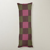 Geometric Ethnic Pattern Body Pillow – Burgundy Re Lichaamskussen (Achterkant (Verticaal))