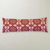 Geometric Ethnic Pattern Body Pillow – Burgundy Re Lichaamskussen (Achterkant)