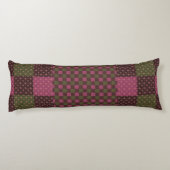 Geometric Ethnic Pattern Body Pillow – Burgundy Re Lichaamskussen (Achterkant)