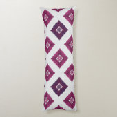 Geometric Ethnic Pattern Body Pillow – Burgundy Re Lichaamskussen (Achterkant (Verticaal))