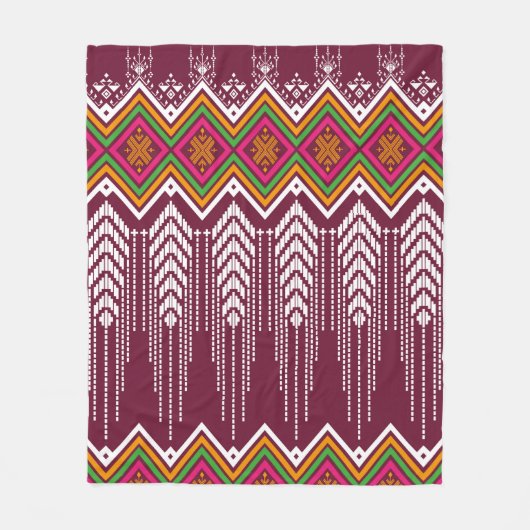 Geometric ethnic pattern traditional background, v fleece deken (Voorkant)