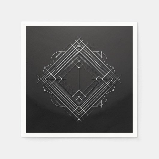 Geometric Filigree Diamond Servet (Voorkant)