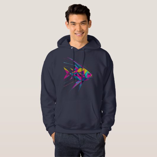 Geometric Fish Hoodie (Voorkant volledig)