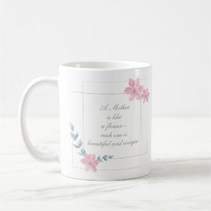 Geometric Floral Beauful Moeder Quote Koffiemok