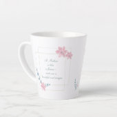 Geometric Floral Beauful Moeder Quote Latte Mok (Linkerhoek)