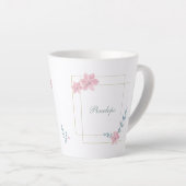 Geometric Floral Beauful Moeder Quote Latte Mok (Rechterhoek)