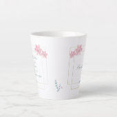 Geometric Floral Beauful Moeder Quote Latte Mok (Voorkant)